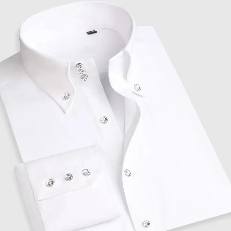 Men’s Slim-Fit Button-Down Dress Shirt