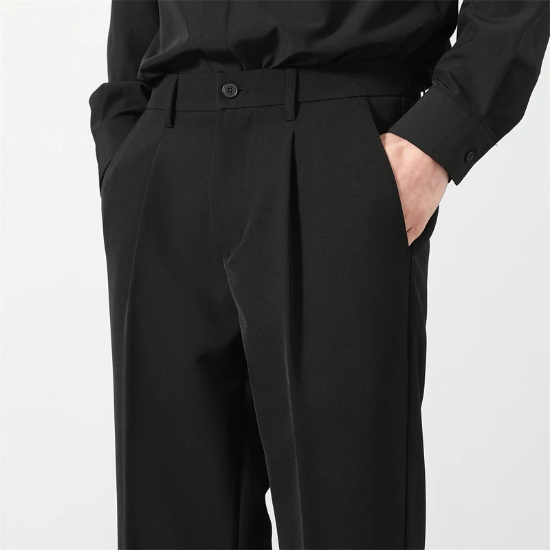 Men’s Straight-Leg Business Casual Trousers