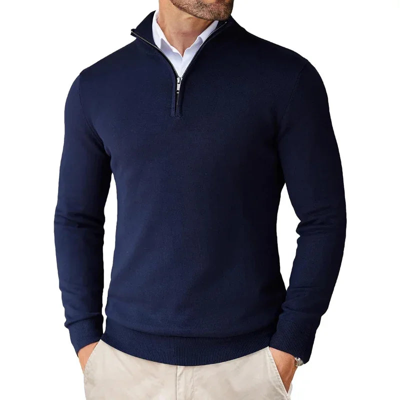 Men’s Slim-Fit Quarter-Zip Knit Sweater