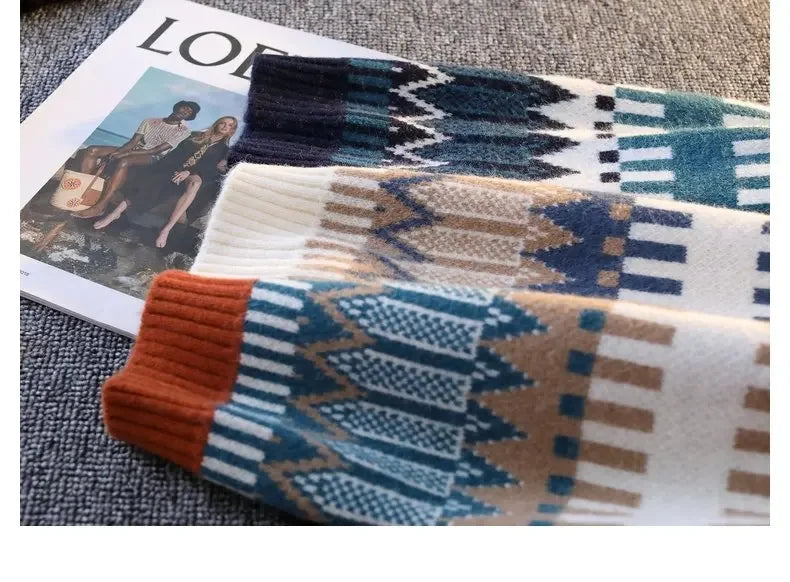 Retro Patchwork V-Neck Cardigan