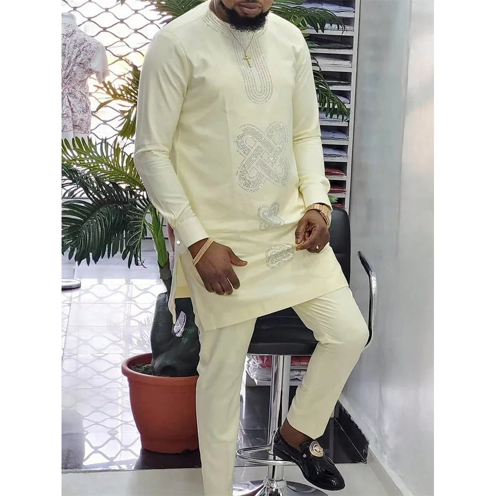 Traditional-Men's two-Piece Set-Modern Classic style