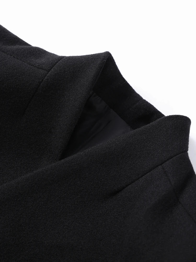 Women's Slim-Fit Long coat with Belt-Winter Outerwear