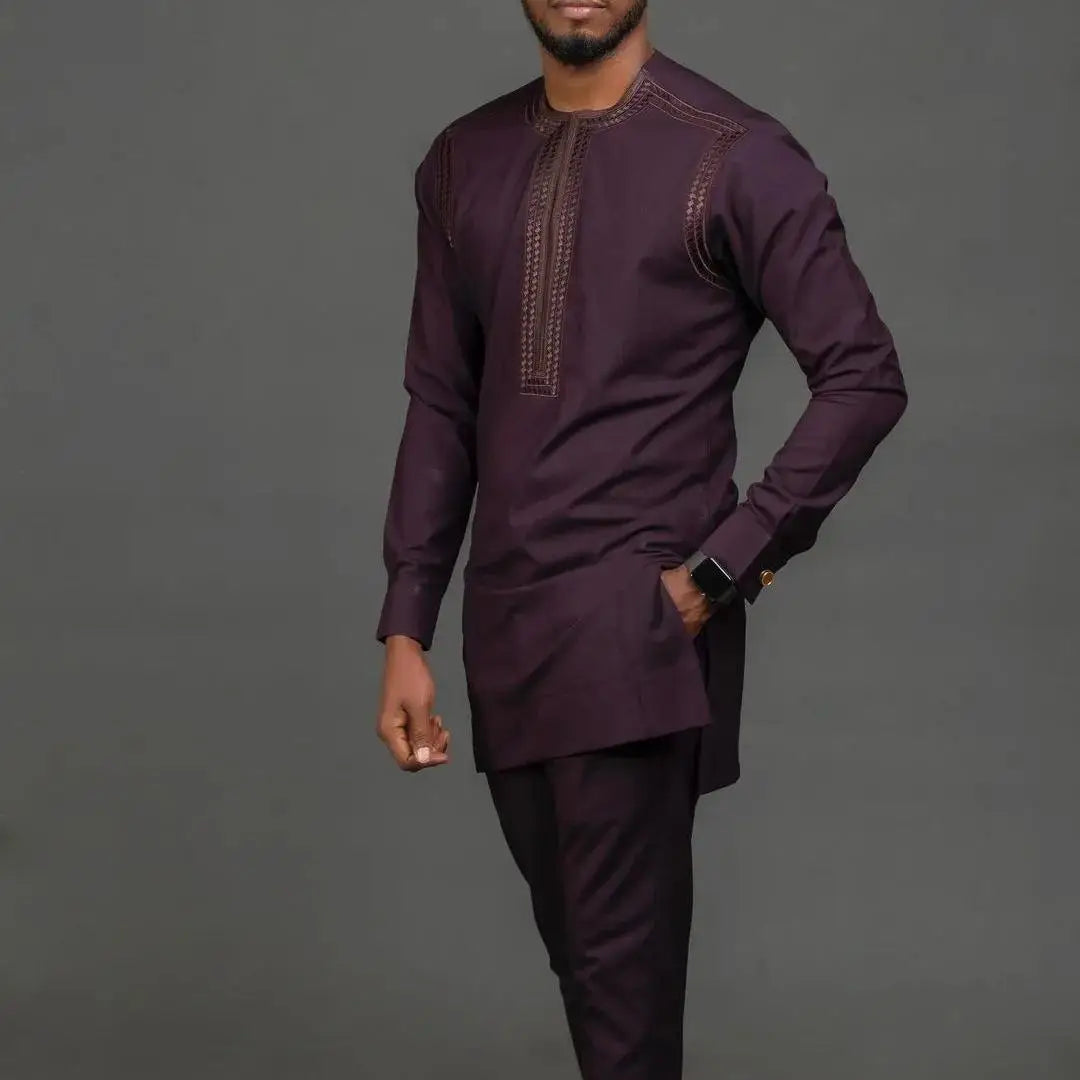 Traditional-Men's two-Piece Set-Modern Classic style
