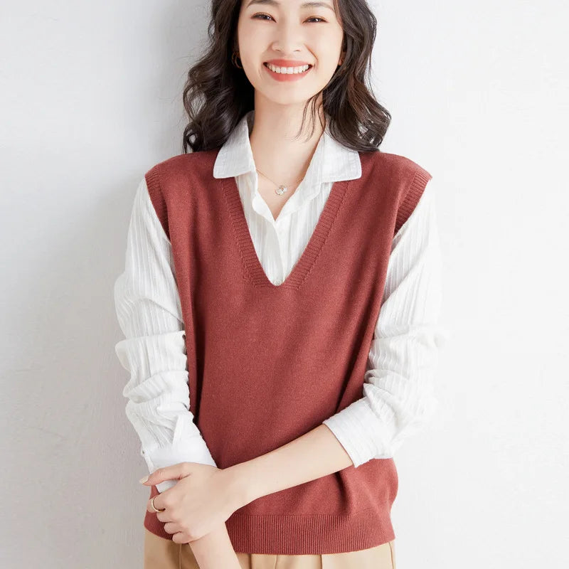Lightweight Knitted sweater Vest for Women