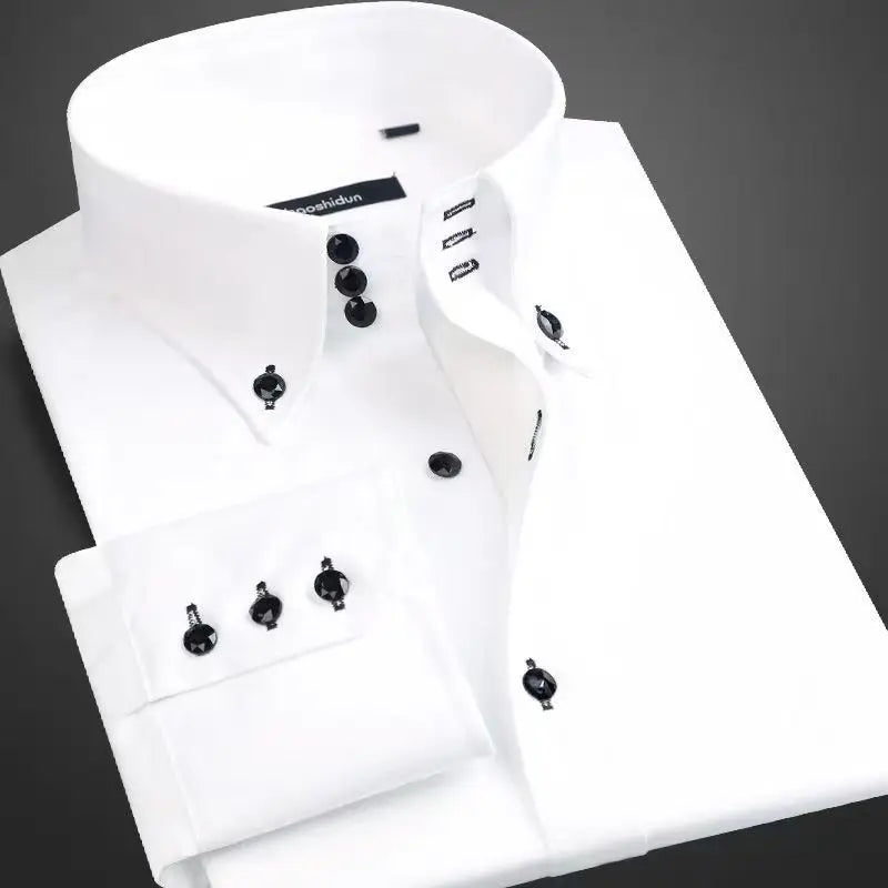 Men’s Slim-Fit Button-Down Dress Shirt