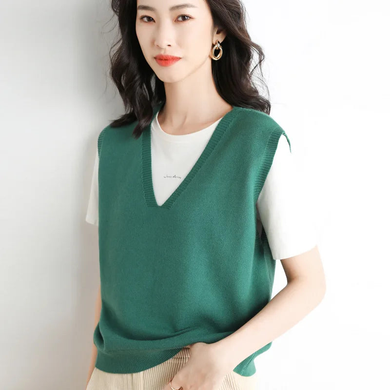 Lightweight Knitted sweater Vest for Women