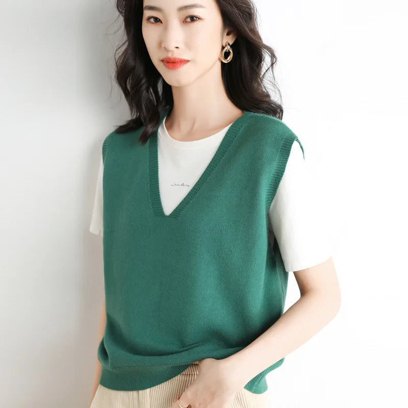 Lightweight Knitted sweater Vest for Women