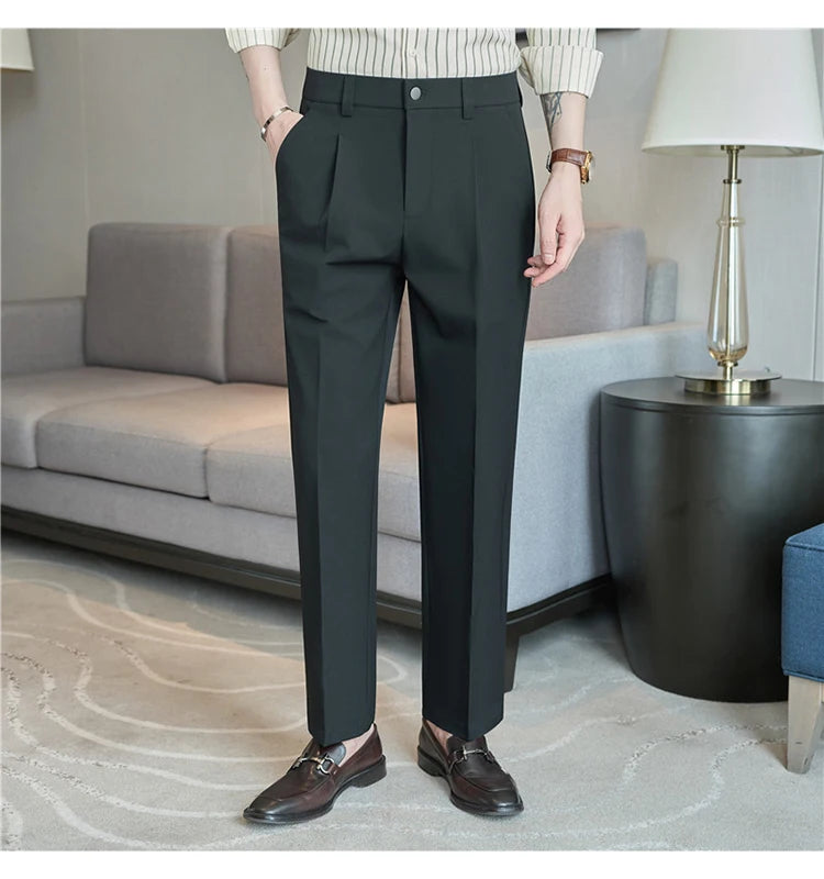 Men's Semi-Elastic Waist Suit pants