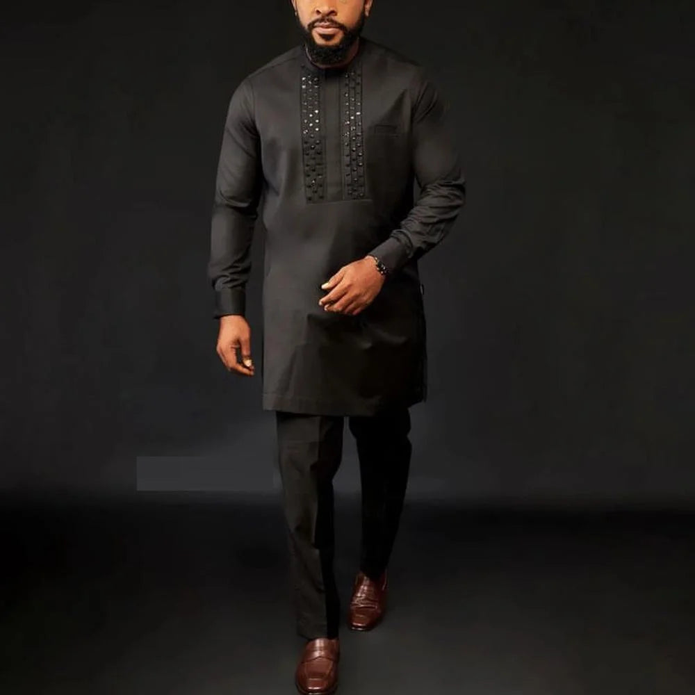Traditional-Men's two-Piece Set-Modern Classic style