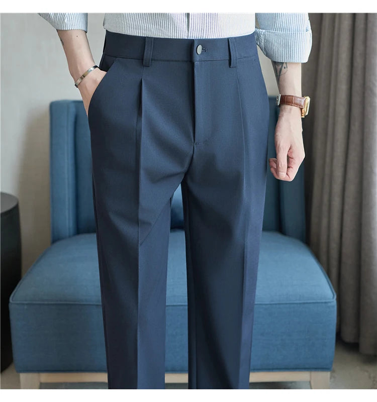 Men's Semi-Elastic Waist Suit pants