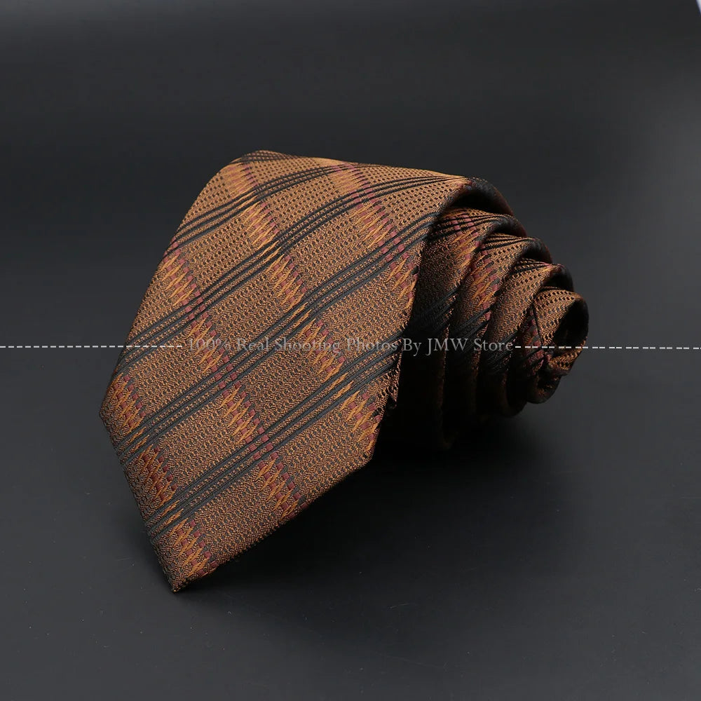 Men’s Brown Tie Collection – Solid, Striped, Paisley & Floral Designs