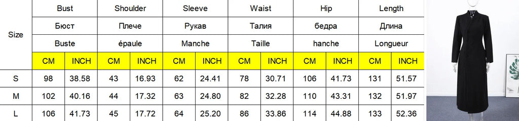 Women's Slim-Fit Long coat with Belt-Winter Outerwear