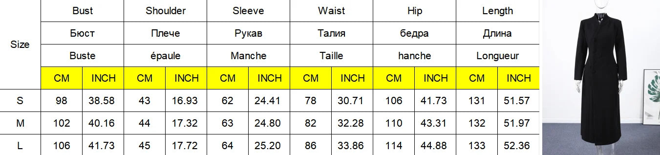 Women's Slim-Fit Long coat with Belt-Winter Outerwear