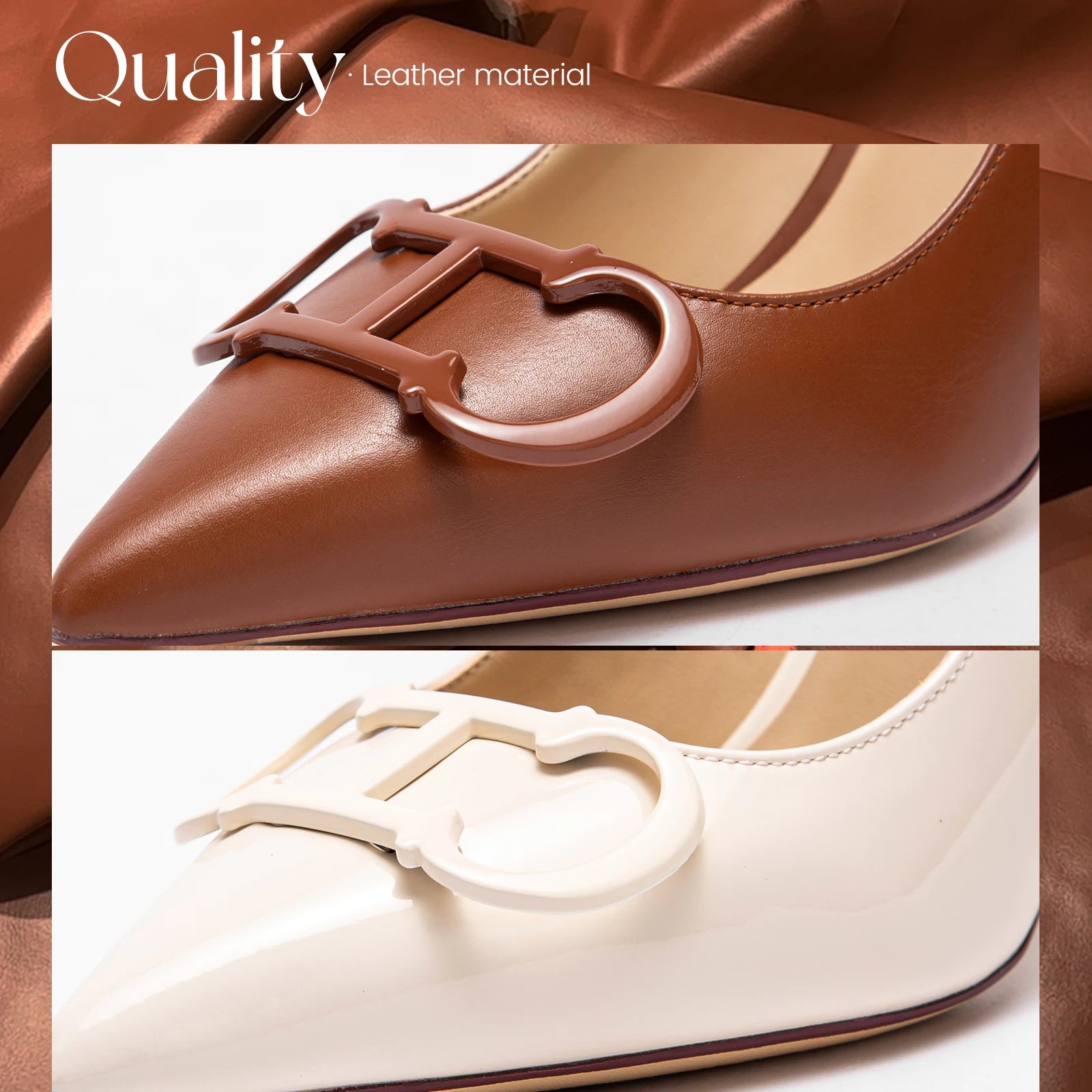 Women's Beige Business Heels