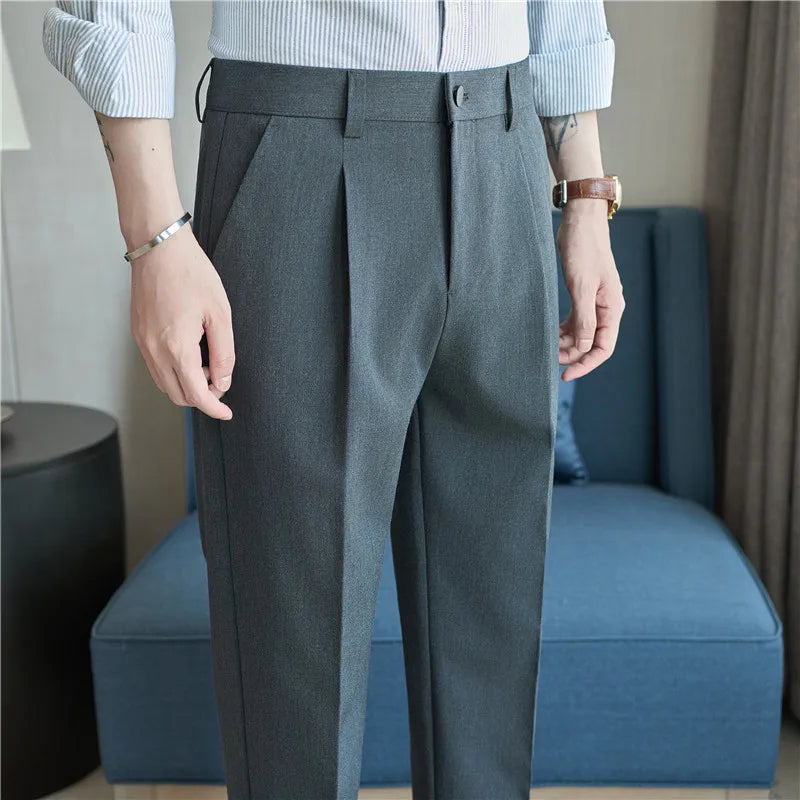 Men's Semi-Elastic Waist Suit pants