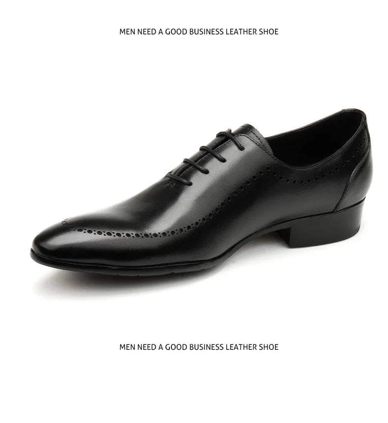 Italian-Style Leather Oxford Shoes for Men
