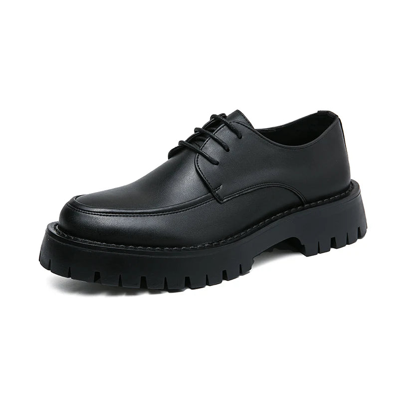 Men's Black Platform Loafers