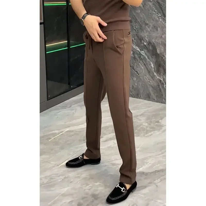 Men's Slim Straight Office Pants