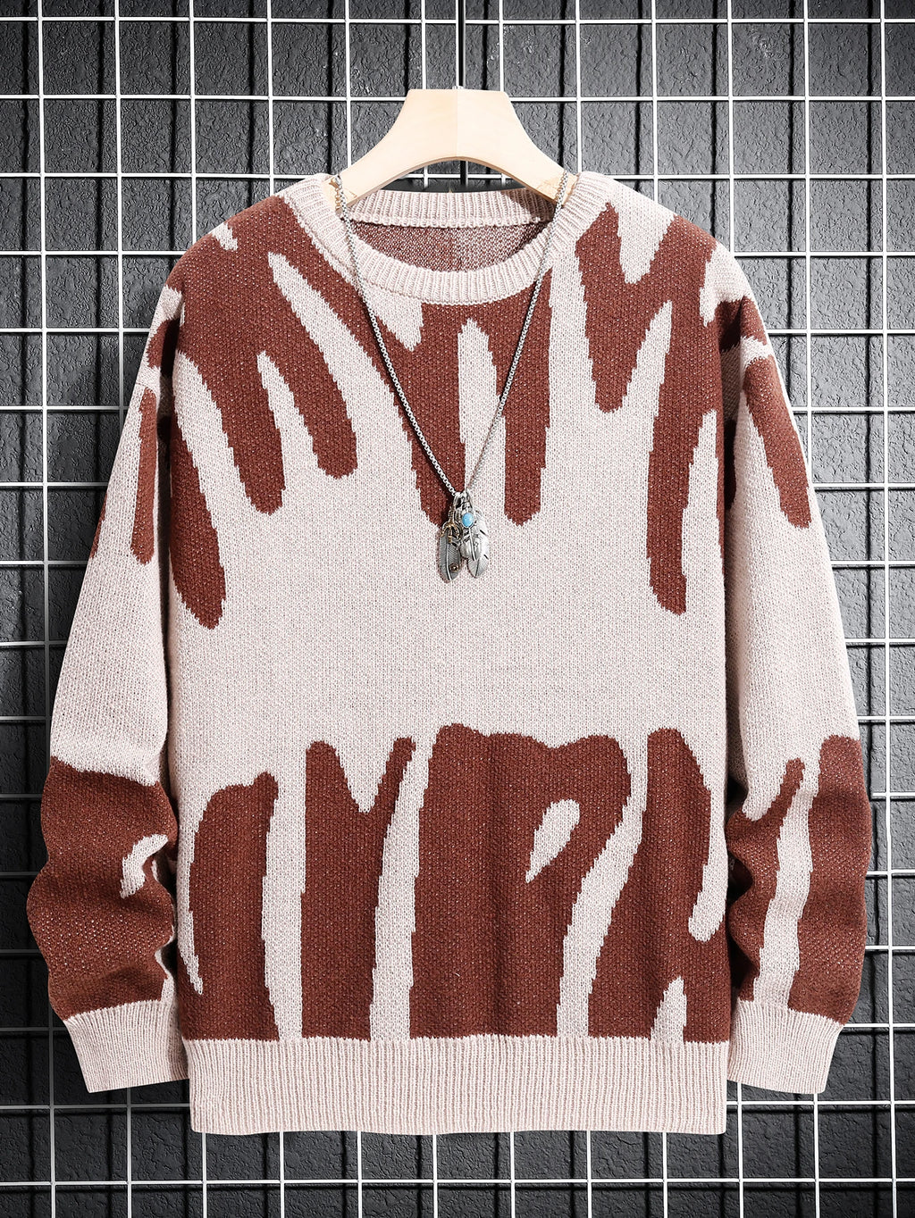 Men’s Jacquard Knit Pullover Sweater