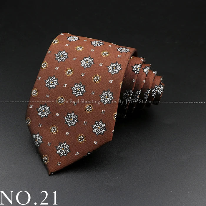 Men’s Brown Tie Collection – Solid, Striped, Paisley & Floral Designs