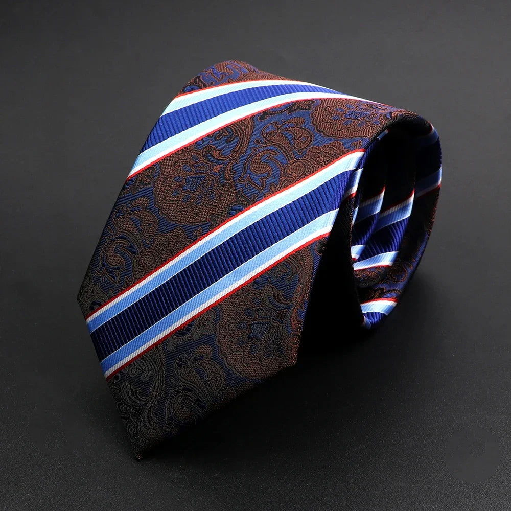 Men’s Brown Tie Collection – Solid, Striped, Paisley & Floral Designs
