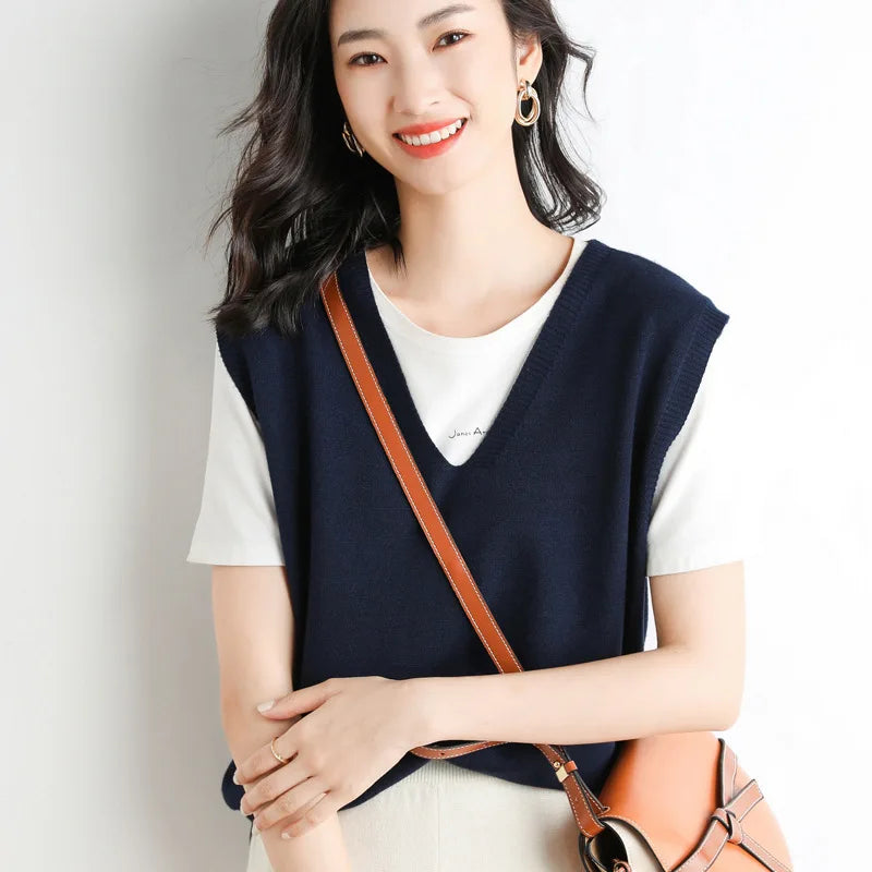 Lightweight Knitted sweater Vest for Women