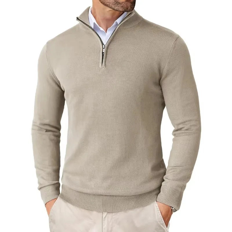 Men’s Slim-Fit Quarter-Zip Knit Sweater