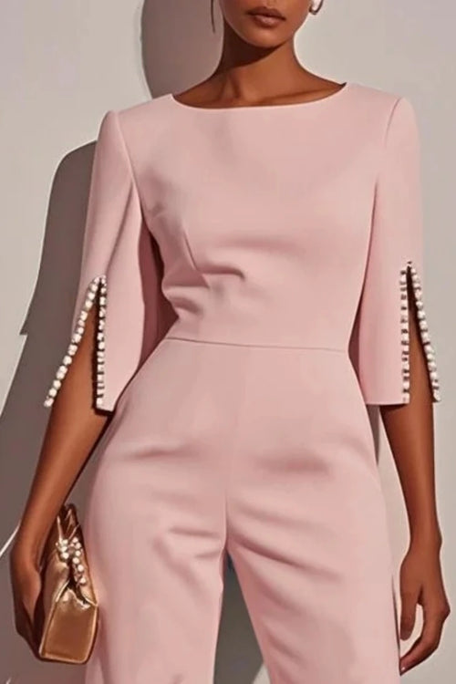 Elegant Long-Sleeve High-Waist Women's Jumpsuit