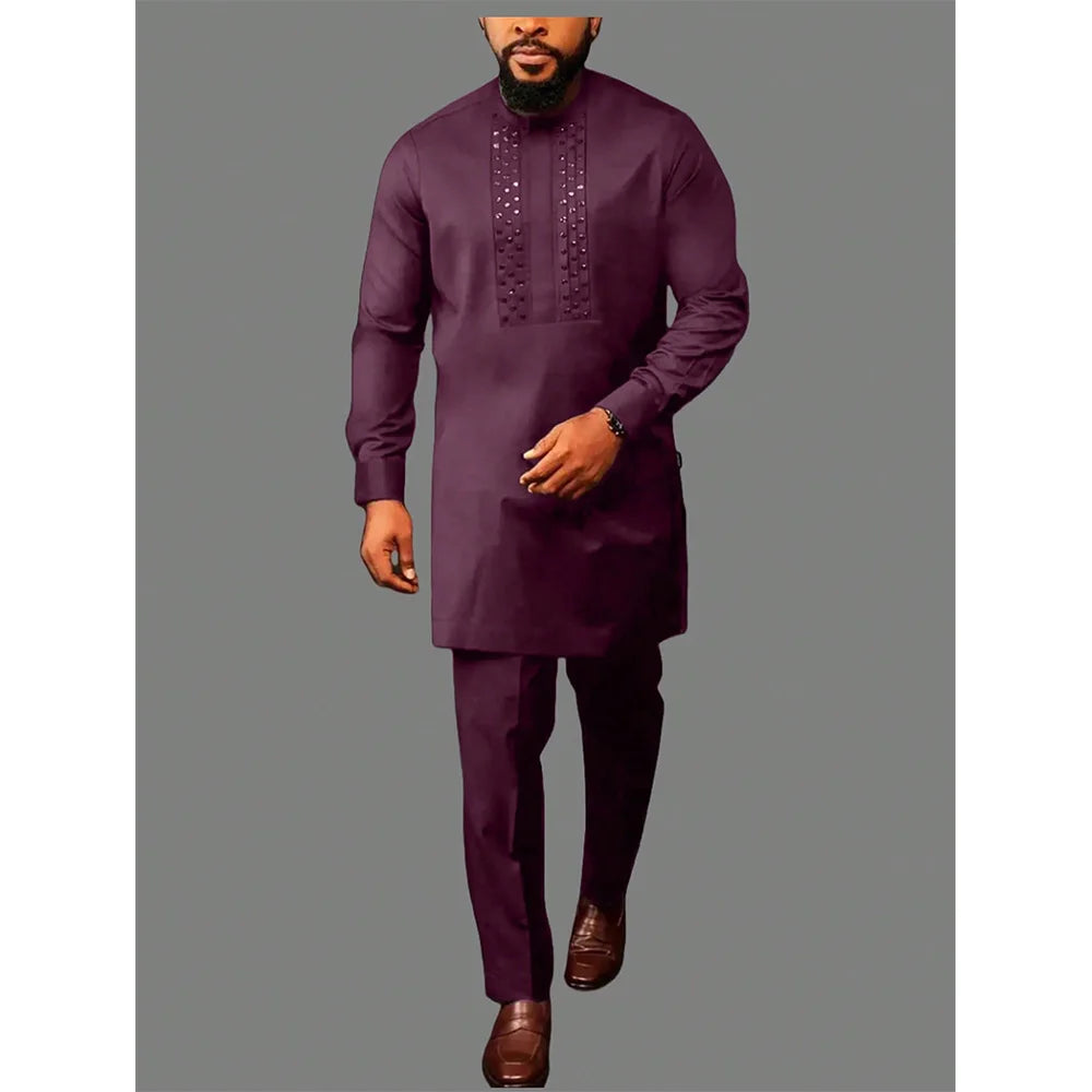 Traditional-Men's two-Piece Set-Modern Classic style