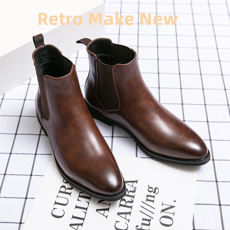 Men's Brown-Black Chelsea Boots