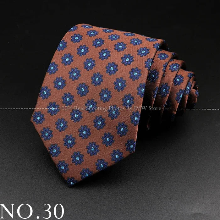 Men’s Brown Tie Collection – Solid, Striped, Paisley & Floral Designs