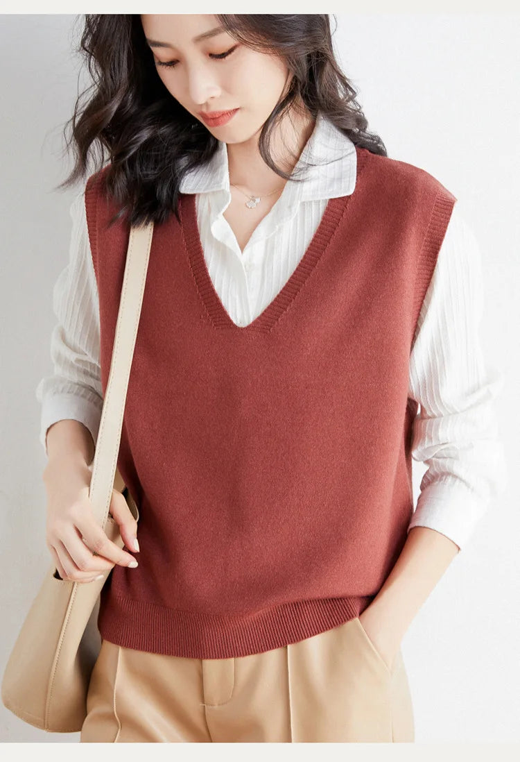 Lightweight Knitted sweater Vest for Women