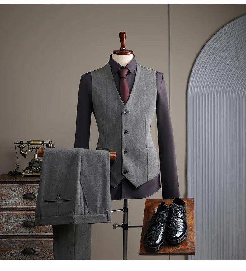Men’s Slim-Fit V-Neck Suit Vest